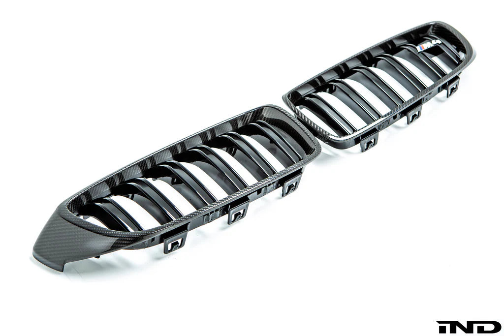 BMW F80 M3 & F82 M4 & F83 M4 M Performance Carbon Fiber Front Grills (Pair)