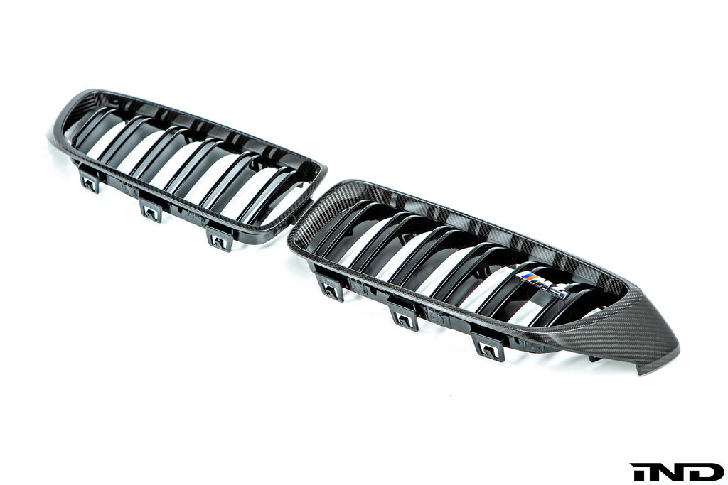BMW F80 M3 & F82 M4 & F83 M4 M Performance Carbon Fiber Front Grills (Pair)