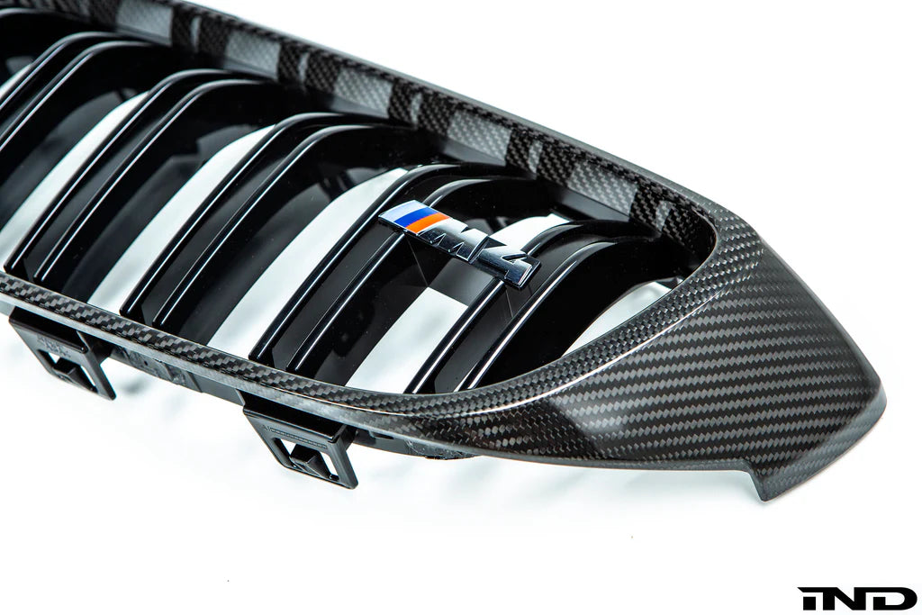 BMW F80 M3 & F82 M4 & F83 M4 M Performance Carbon Fiber Front Grills (Pair)
