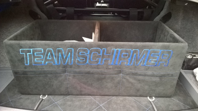 Team Schirmer Alcantara Trunk Helmet Box Holder