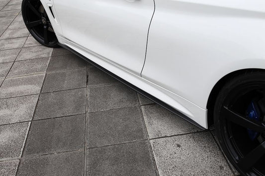 BMW F32 4-Series 3D Design M-Sport Carbon Fiber Side Skirt Set