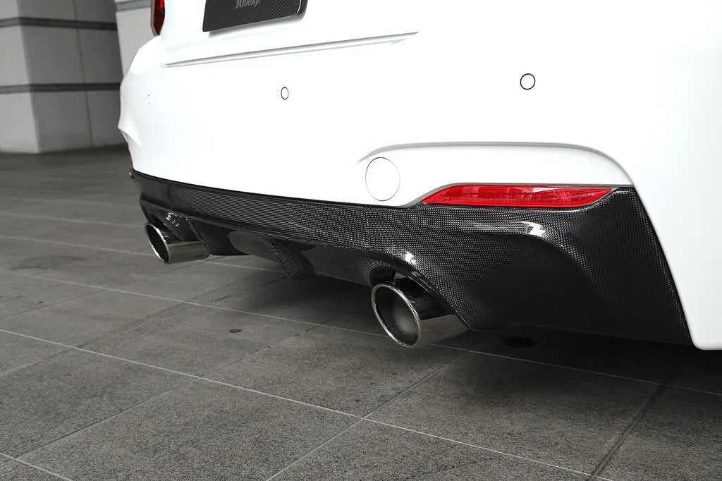 BMW F22 2-Series 3D Design M-Sport Carbon Fiber Rear Diffuser