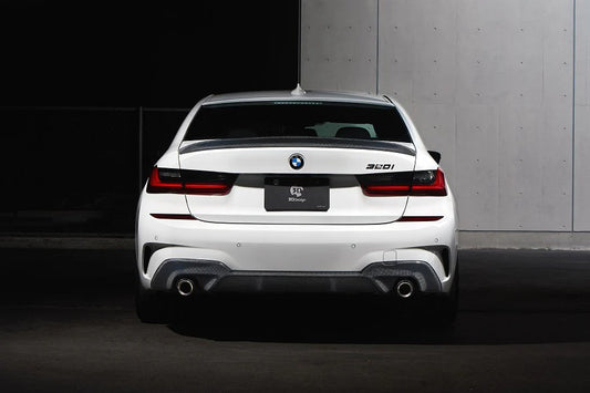 BMW G20 3-Series 3D Design M-Sport 2 Tip Carbon Fiber Rear Diffuser