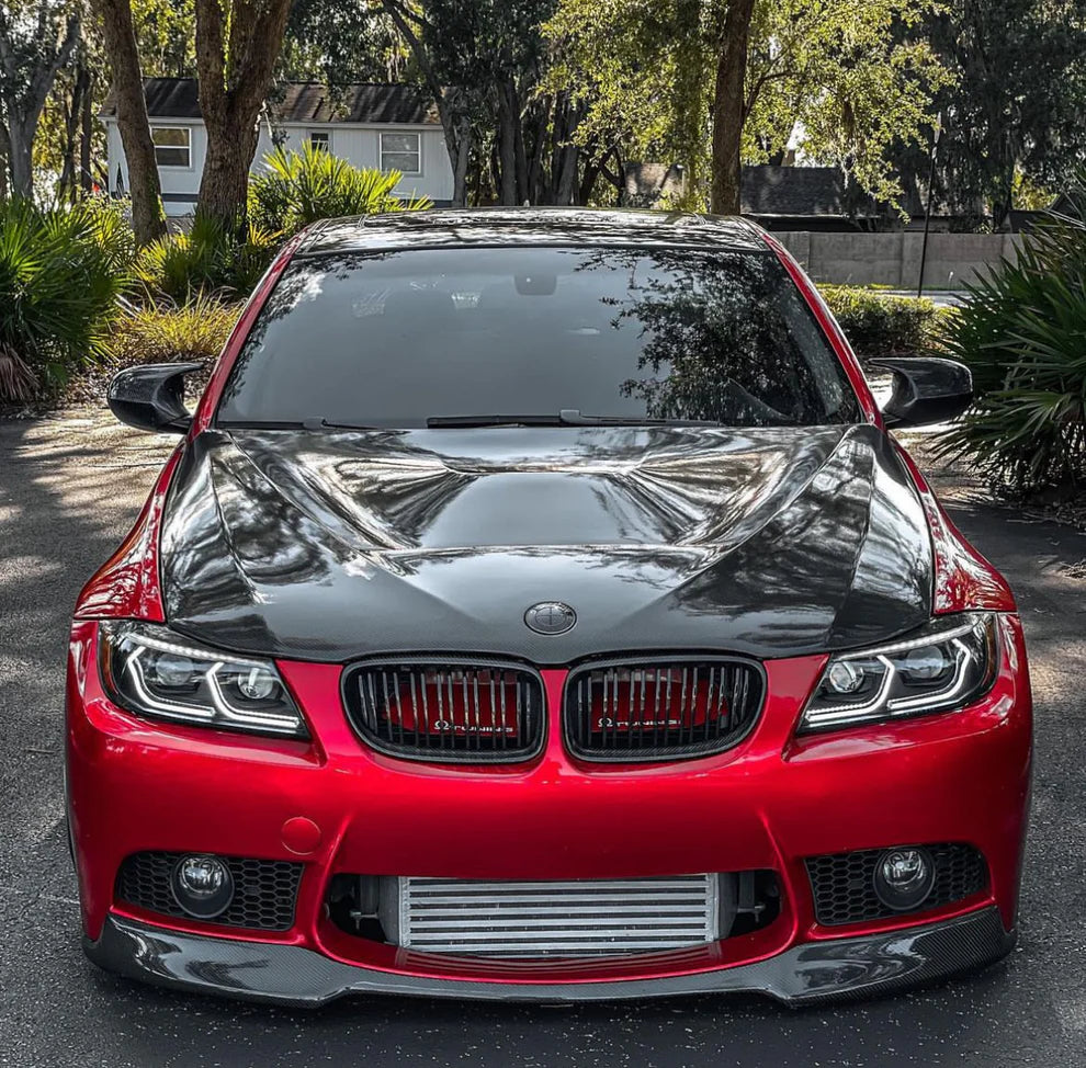 BMW E9X 3-Series V Style Carbon Fiber Lip