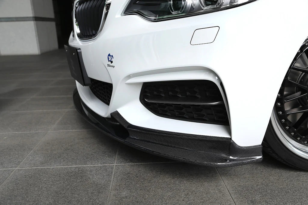BMW F22 2-Series 3D Design M-Sport Carbon Fiber Front Lip
