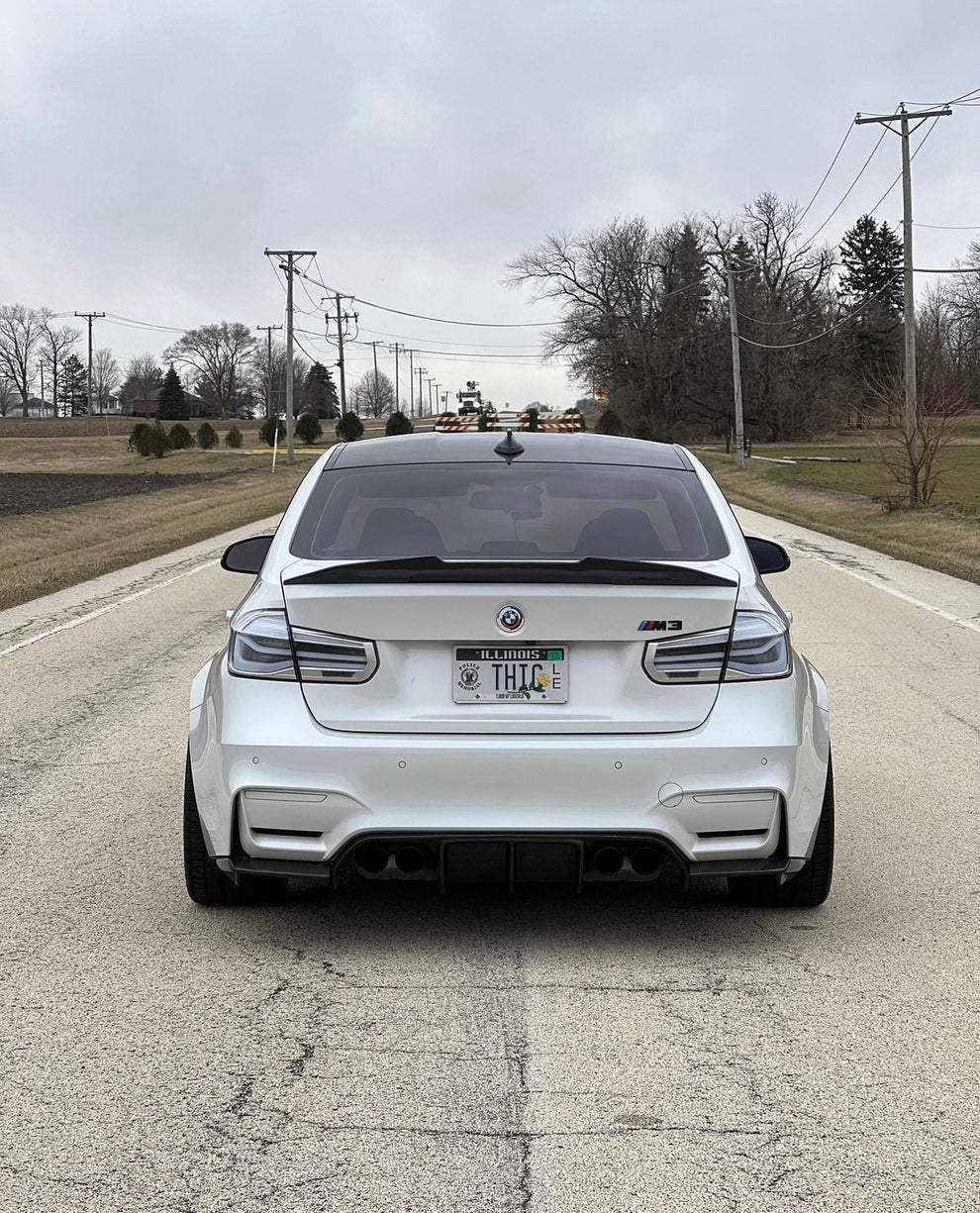 BMW F30 3-Series & F80 M3 Carbon Fiber V2 Trunk Spoiler