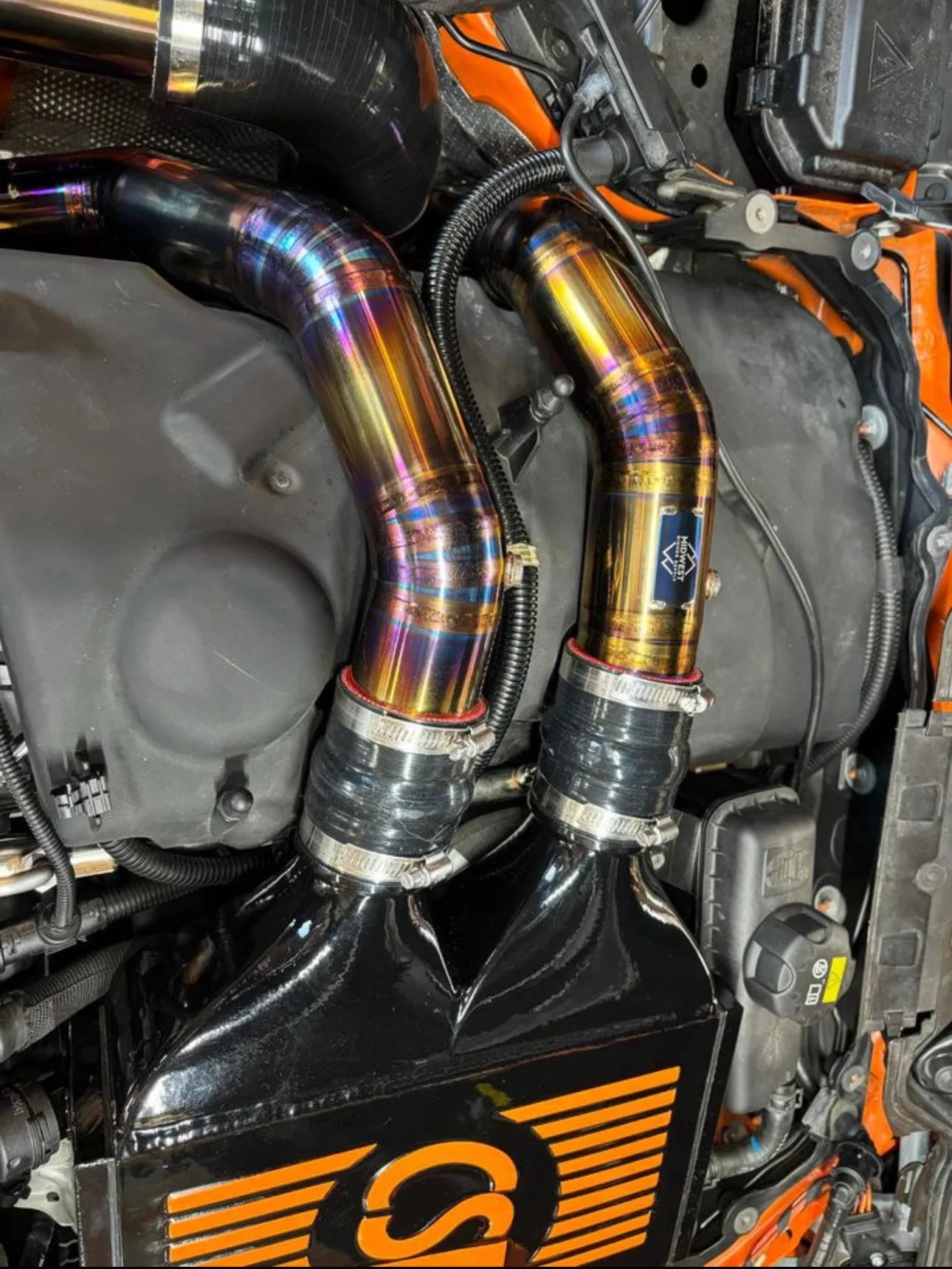 BMW F80 M3 & F82/F83 M4 MBS Titanium Intake/Charge Pipe/J-Pipe Set