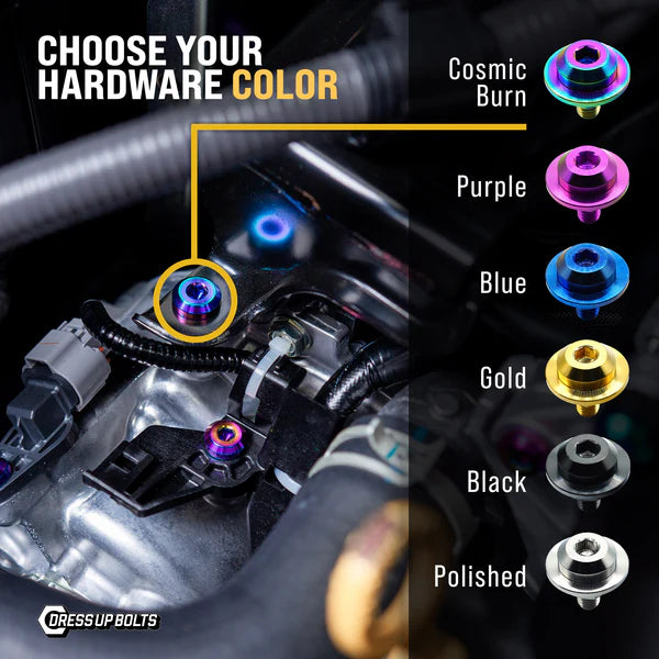 BMW F80 M3 Dress Up Bolts Stage 2 Titanium Hardware Engine Bay Kit (7 Colors)