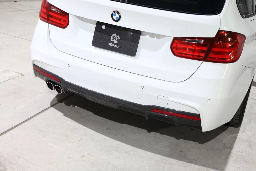 BMW F30 / F31 3-Series 3D Design M-Sport Carbon Fiber Rear Diffuser