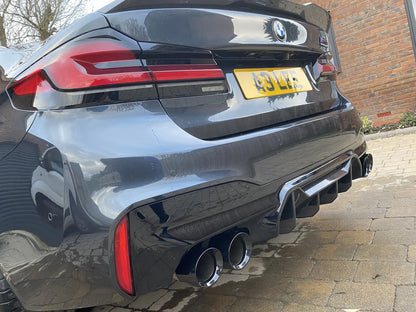 BMW F90 M5 P Style Carbon Fiber Rear Diffuser