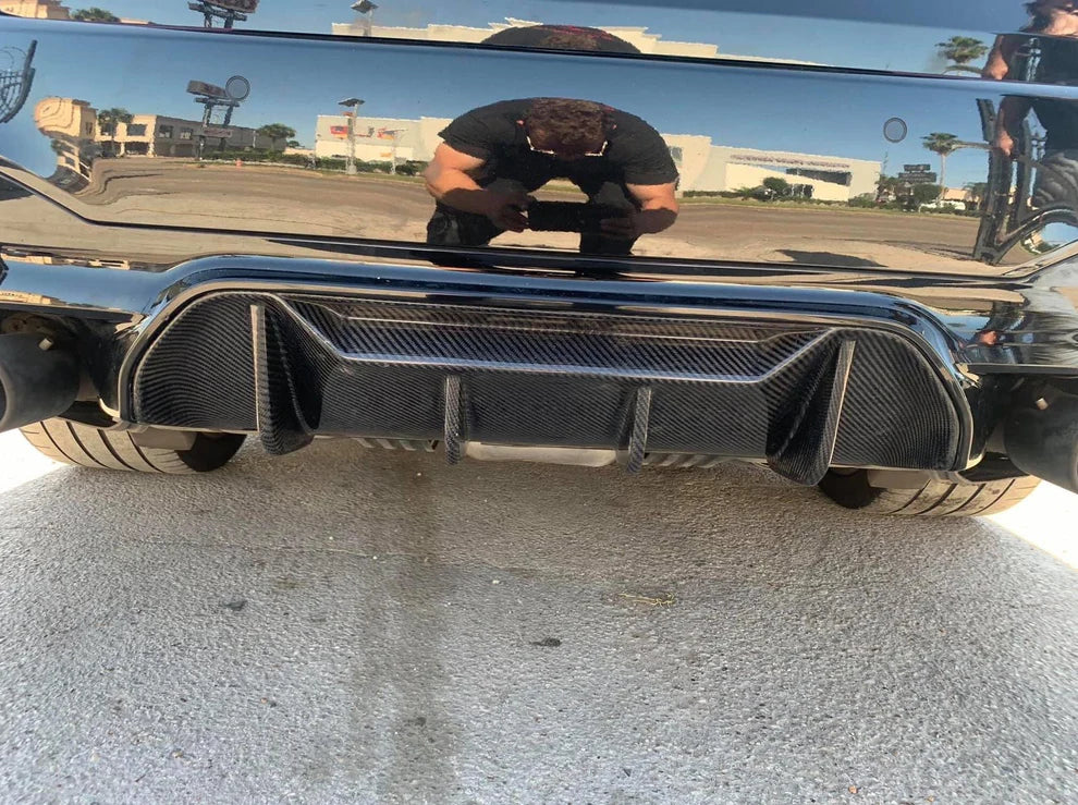 BMW F90 M5 P Style Carbon Fiber Rear Diffuser