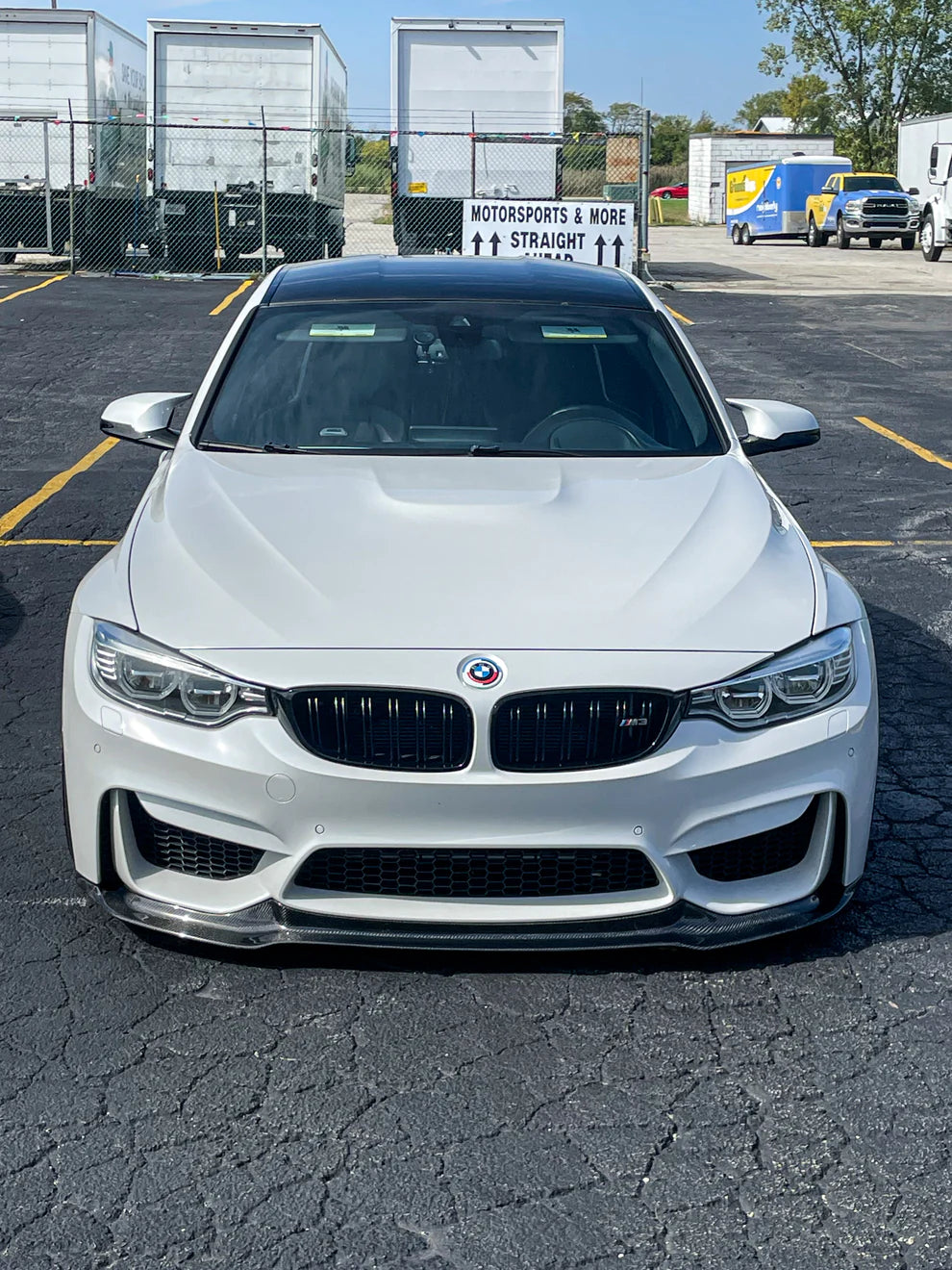 BMW F80 M3 & F82/F83 M4 V Style Carbon Fiber Front Lip