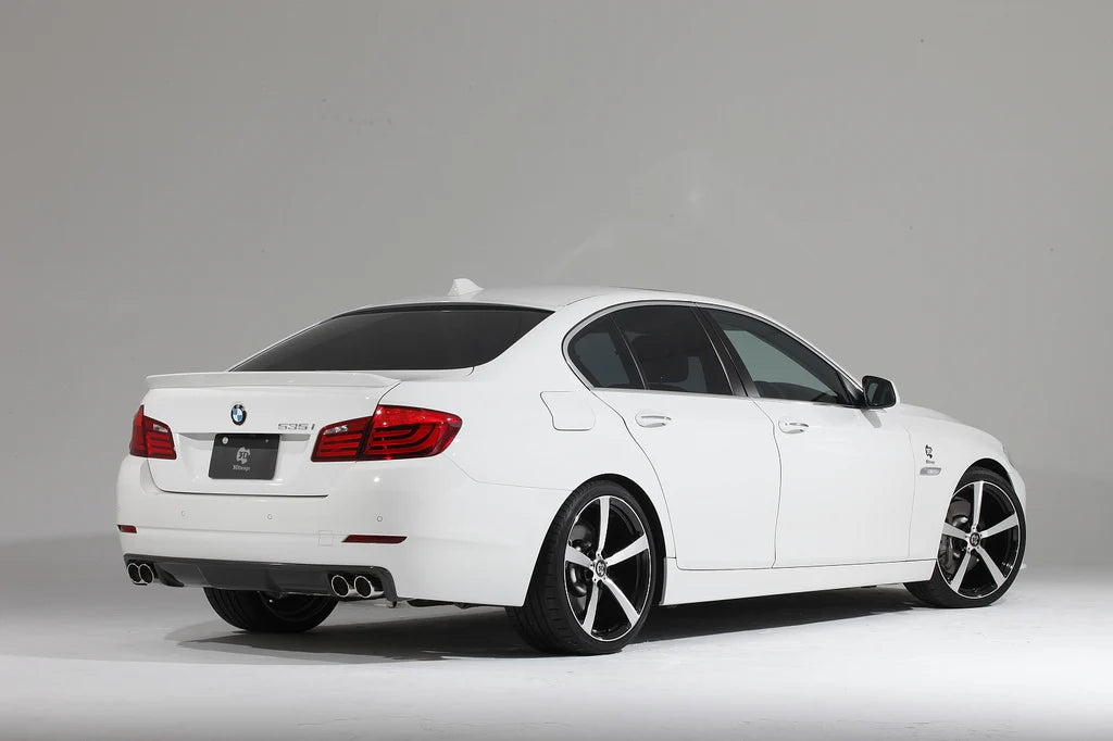 BMW F10 5-Series 3D Design 4 Tip Carbon Fiber Rear Diffuser