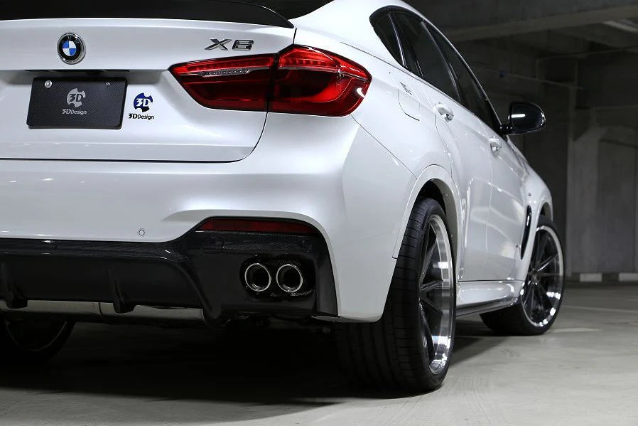 BMW F16 X6 3D Design M-Sport Carbon Fiber Rear Diffuser