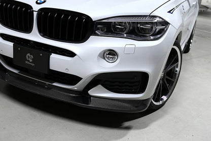 BMW F16 X6 3D Design M-Sport Carbon Fiber Front Lip