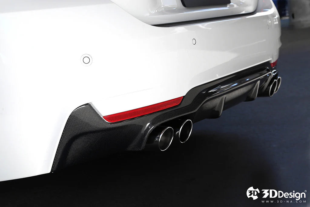 BMW F32 / F36 4-Series 3D Design M-Sport Carbon Fiber Rear Diffuser