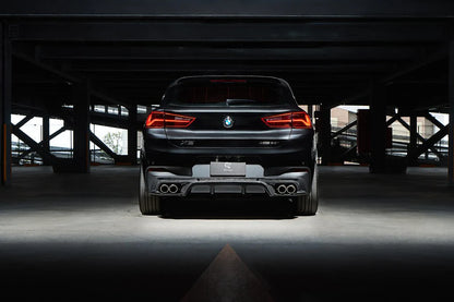 BMW F39 X2 3D Design 4 Tip M-Sport X Carbon Fiber Rear Diffuser