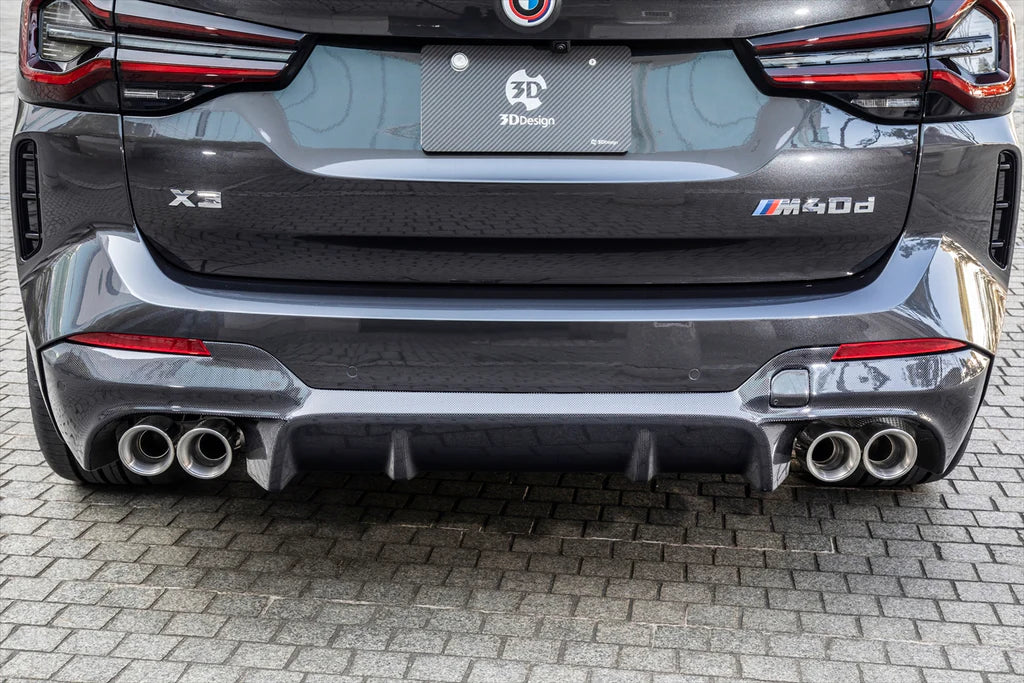 BMW G01 X3 M40i 3D Design LCI  Carbon Fiber Rear Diffuser