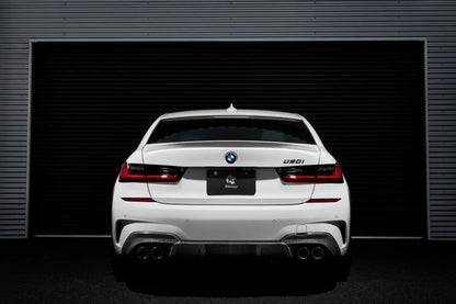 BMW G20 3-Series 3D Design M-Sport 4 Tip Carbon Fiber Rear Diffuser