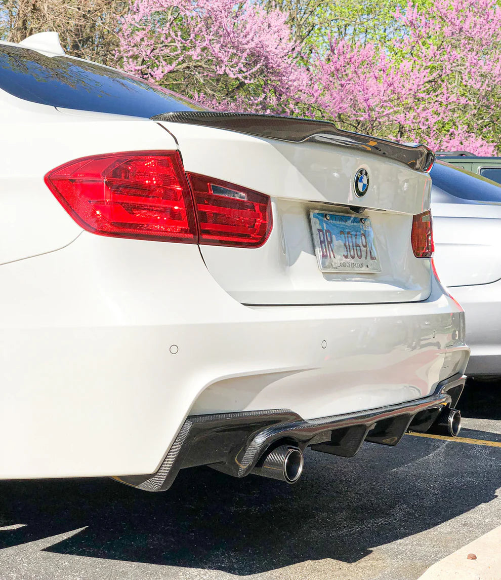 BMW F30 3-Series AK Style Carbon Fiber Diffuser